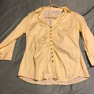 Yellow/cream button up shirt